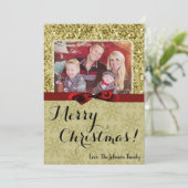 5x7 XMAS Noël Gold Snowflake Carte photo (Debout devant)