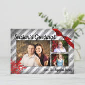 5x7 XMAS Noël Parties scintillant rouge Carte phot (Debout devant)