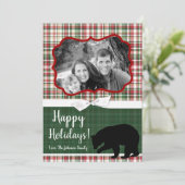 5x7 XMAS Ours rouge de Noël plaqué Carte photo Fab (Debout devant)