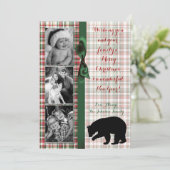 5x7 XMAS Ours rouge de Noël plaqué Carte photo Fab (Debout devant)