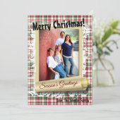 5x7 XMAS Ours rouge de Noël plaqué Carte photo Fab (Debout devant)