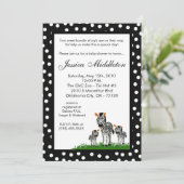 5x7 Zebra Mama TWIN Baby Baby shower Invitation (Debout devant)