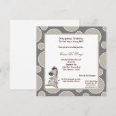 5x7 Zebra Pok-a-Dot Invitation de fête d'anniversa (Devant / Derrière)