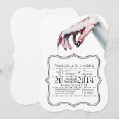 5x7 zombie bloed druppel vampier G Huwelijksuitnod Kaart (Voorkant / Achterkant)