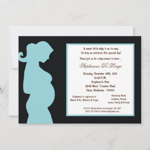 5x7 zwart Baby shower Kaart
