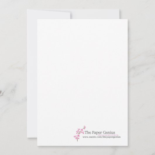 5x7 zwarte Zebra Print Quinceanera 15 Uitnodiging (Achterkant)