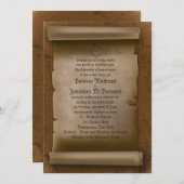 5x 7" vieux faire-part de mariage gothique de (Devant / Derrière)