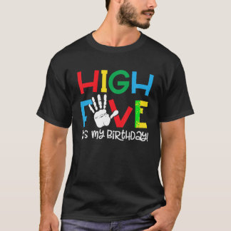 5yr 5th Birthday Shirt Funny High Five Het is mijn