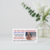 600_7880812, VOELT U ZICH POWERLESS?, VIND UW ... VISITEKAARTJE (Staand voorkant)