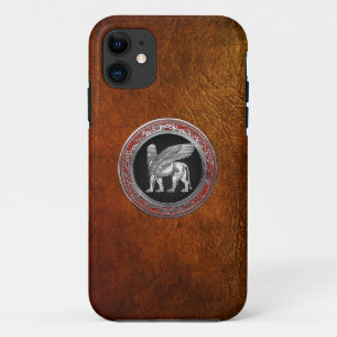 [600] Assyrische scharnieren - Silver Lamassu iPhone 11 Hoesje