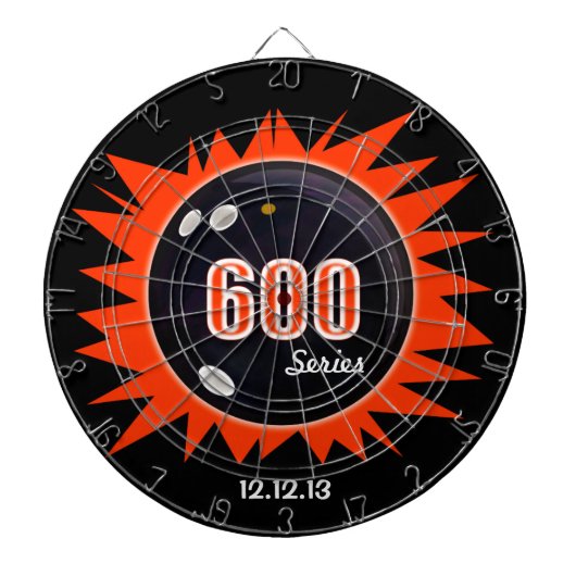 600 Bowling-reeks, met datum Dartbord (Voorkant)