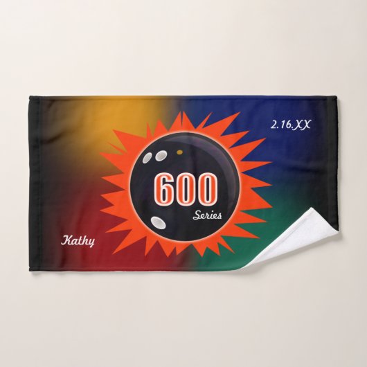 600 Bowling-serie met kleuren, Bowling-handdoek Handdoek (Handdoek)