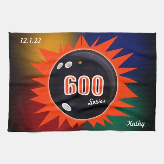 600 Bowling Series avec couleurs, Serviette (Horizontal)