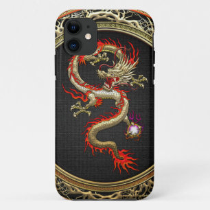 [600] Gouden Chinese Draak Fucanglong iPhone 11 Hoesje