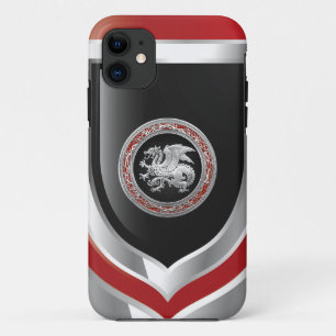 [600] IJslandse draak, Landvætir [Silver] iPhone 11 Hoesje