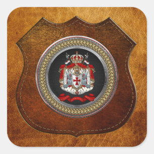 [600] Knachten Templar Coat of Arms Vierkante Sticker