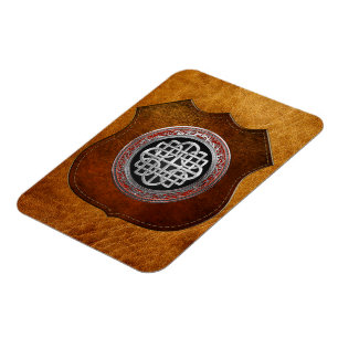 [600] Sacred Celtic Silver Knot Cross Magneet