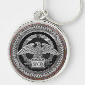 [600] Silver Roman imperial Eagle over de medaille Sleutelhanger (Voorkant)