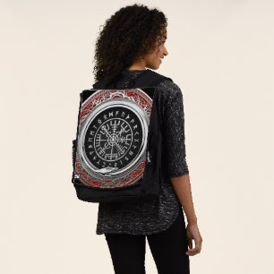 [600] Vegvisir - Viking Silver Magic Runass Rugtassen