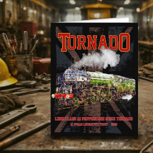 60163 Tornado Stoomtrein Locomotief Bedankkaart