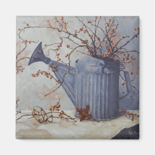 6033 Bittersweet in Watering Can on Quilt Magnet