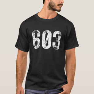 603 Netnummer New Hampshire Mobiele Telefoon Gebie T-shirt
