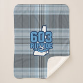 603 Riptide Sherpa Blanket (Grijs Plaid) Sherpa Deken (Voorkant)