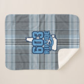 603 Riptide Sherpa Blanket (Grijs Plaid) Sherpa Deken (Voorkant (horizontaal))
