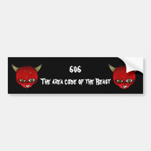 606 Code van het beest Bumpersticker