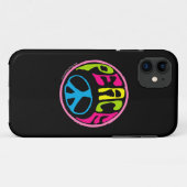 60, 70's vredesbord Case-Mate iPhone case (Achterkant (horizontaal))