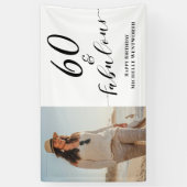 60 and Fabulous Sixtieth Birthday Photo Script Spandoek (Verticaal)