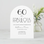 60 and Fabulous Sixty Birthday Invitation (Debout devant)