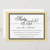 60 Anniversaire Invitation de fête (Devant / Derrière)