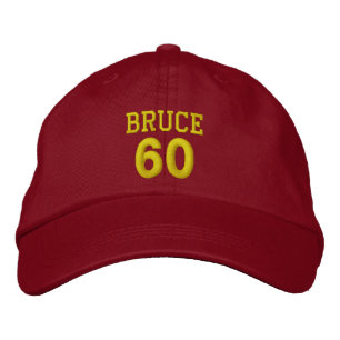 60 Anniversaire Nom personnalisé Casquette ROUGE J