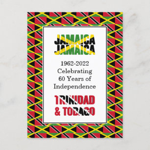 60 ans Anniversaire Jamaïque Trinidad Carte postal
