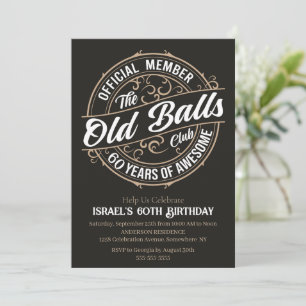 60 Ans Awesome, Invitation Anniversaire
