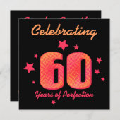 60 ans de perfection Invitation d'anniversaire per (Devant / Derrière)