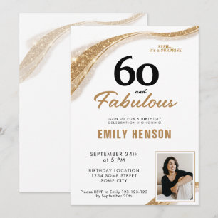 60 ans et Fabuleux Invitation 60e anniversaire
