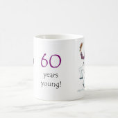 '60 ans jeune' Café Mug (Centre)