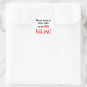 60 Bite me! Ronde Sticker (Tas)