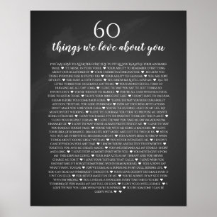 60 choses que nous aimons de vous tableau noir vin