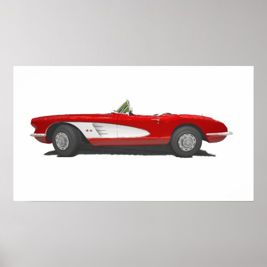 60 Corvette Poster (Voorkant)