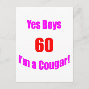 60 Cougar Verjaardag Briefkaart