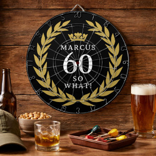 60 Dan maar Funny Lauwerkrans Kroon 60e Verjaardag Dartbord