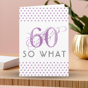 60 Dan wat Leuk Roze Patroon 60ste Verjaardag Kaart