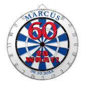 60 dus wat Funny Quote 60th Birthday Dartboard Dartbord (Voorkant)