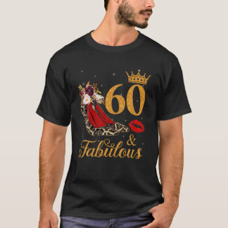 60 en 60 jaar oude koningin op hoog niveau t-shirt