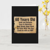 60 EN EEN "KLASSIEKE" GELUKKIGE VERJAARDAG KAART (Gele Bloem)