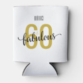 60 en Fabulous 60th Birthday Blikjeskoeler (Voorkant)