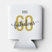 60 en Fabulous 60th Birthday Blikjeskoeler (Achterkant)